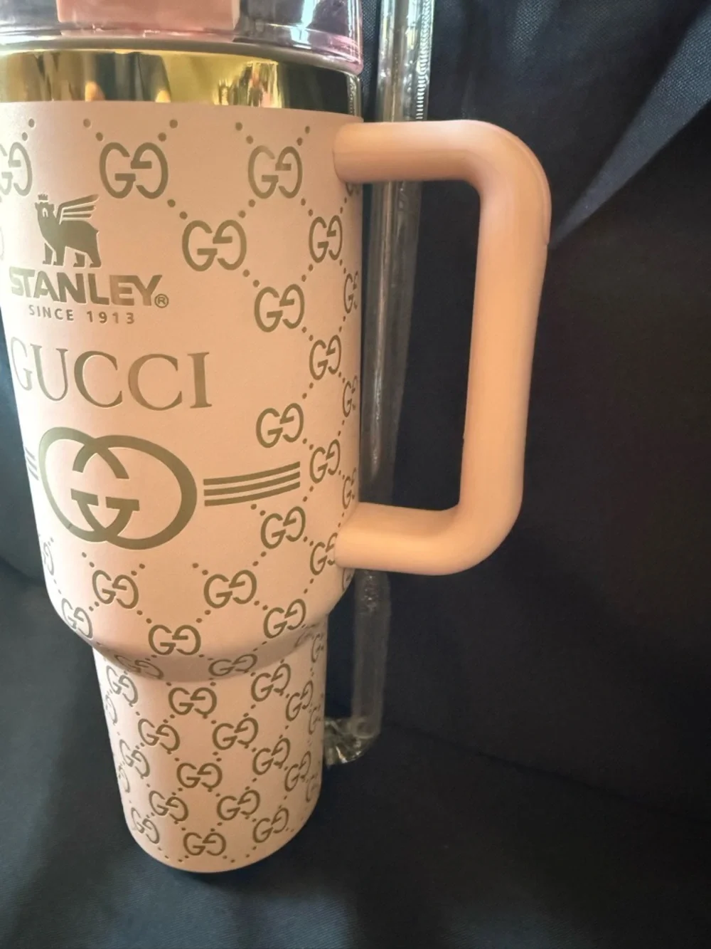 New Stanley 40oz Laser Engraved Gucci Pink Logo (No Original Box) - Picture 4 of 7